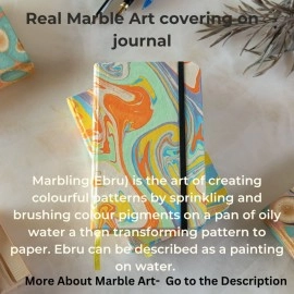 CRAFT JUNKY Hardcover Journal Notebook, Unruled Diary for Women and Men, A5 Hard Cover Journals for Writing,120Gsm Handmade Thick Paper with Fine Inner Pocket, Large (5.5 x 8.5 inches) (Rambo)