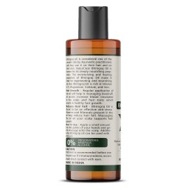 NaturCrest 100% Pure Coldpressed Bhringraj Oil For Hair Growth 200 ml | Control Hair Fall, Split Ends | Therapeutic Grade For Skin & Hair | No Mineral Oil, Silicones and Synthetic Fragrance.