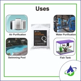 WATER CLINIC: CARE FOR WATER CARE FOR LIFE Granulated Activated Carbon/for Water Purification and Air Purification/Aquarium/Fish Tanks/Pure Activated Charcoal Rocks (500g)