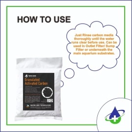 WATER CLINIC: CARE FOR WATER CARE FOR LIFE Granulated Activated Carbon/for Water Purification and Air Purification/Aquarium/Fish Tanks/Pure Activated Charcoal Rocks (500g)