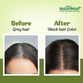 Nisha Nature Mate Henna Based Hair Color Powder Without Ammonia Natural Black 10Gm Sachet Pack of 10 (Natural Black, 10gm Pack of 10)