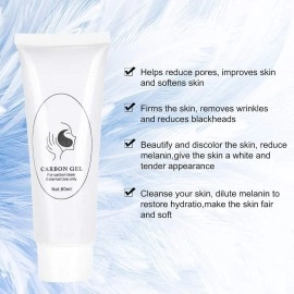 HAPYONLFU 80ml Carbon Peel Cream Gel for Skin Rejuvenation Black Doll,Facial Skin Deep Cleaning with Carbon Gel Nano Activated Carbon for Laser (1pc)
