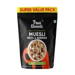 True Elements Muesli Nuts & Berries 700g - With 14% Millets, Almonds & Cranberries | Muesli Nuts Delight | Breakfast Cereal | 100% Wholegrain