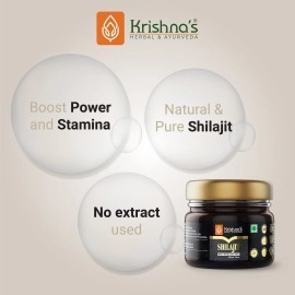 KRISHNA\'S HERBAL & AYURVEDA 100% Pure Himalayan Shilajit Resin for Boost Performance, Power, Stamina, Endurance, Strength & Overall Wellbeing - 40 gm