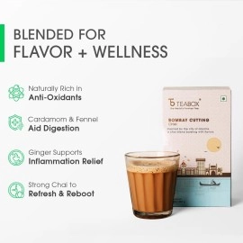 Teabox Bombay Cutting Masala Chai 250 Grams | Inspired By The Bustling City | Tea Blended With Natural Cardamom, Ginger & Fennel