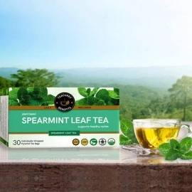 TEACURRY Spearmint Tea Bag - Helps With Hormonal Imbalance, Facial Hair, And Pcos | Spearmint Leaves (30 Tea Bags - 1 Month Pack), 60 Grams