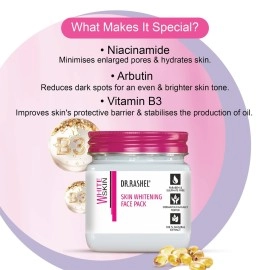Dr.Rashel WHITE SKIN FACE PACK For Skin Whitening, Skin Lightening, Dark Spot, Reduce Pigmentation (380 ml)