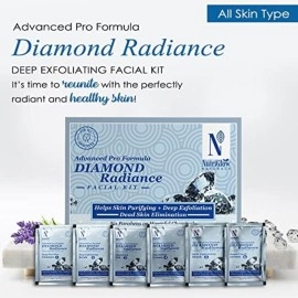 NUTRIGLOW Natural\'s Advanced Pro Formula Diamond Radiance Facial Kit for Advanced Cellular Age Balance & Skin Cell Repair, 10 gm x 6 Each, Pack of 2