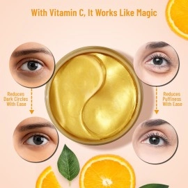 Swiss Beauty Hydra Anti Wrinkle Eye Serum Patch| Treats Dark Circles, Fine Lines And Wrinkles | Enriched With Collagen And Aloe Vera Extract | Shade -Gold, 60 Pcs|