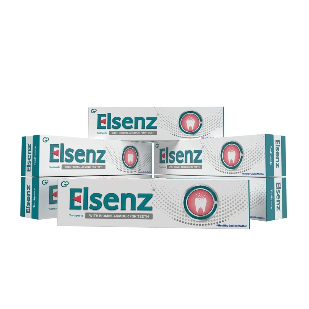 Elsenz Anti Cavity Toothpaste Pack of 6 | 70g per pack | Fluoride Toothpaste for Tooth Decay, Enamel Repair and Improved Oral Health | Vegan