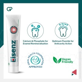 Elsenz Anti Cavity Toothpaste Pack of 6 | 70g per pack | Fluoride Toothpaste for Tooth Decay, Enamel Repair and Improved Oral Health | Vegan
