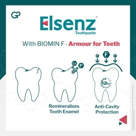 Elsenz Anti Cavity Toothpaste Pack of 6 | 70g per pack | Fluoride Toothpaste for Tooth Decay, Enamel Repair and Improved Oral Health | Vegan