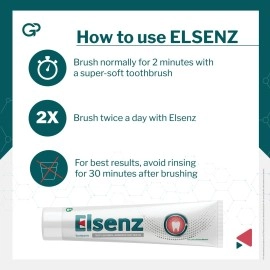 Elsenz Anti Cavity Toothpaste Pack of 6 | 70g per pack | Fluoride Toothpaste for Tooth Decay, Enamel Repair and Improved Oral Health | Vegan