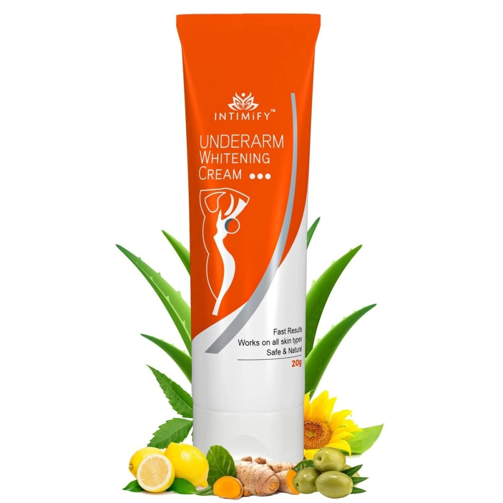 INTIMIFY Underarm Whitening Cream for Women, Armpit Whitening Cream Natural with Kojic Acid & Vitamin B3 20g