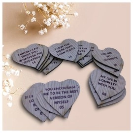 StarLaser 20 Reasons Why I Need You Message Box Gift For Anniversary Birthday And Loveable Person(Engineered Wood, Brown) (Pack of 1),130 gram