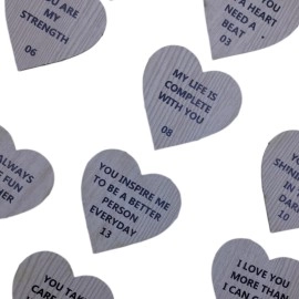 StarLaser 20 Reasons Why I Need You Message Box Gift For Anniversary Birthday And Loveable Person(Engineered Wood, Brown) (Pack of 1),130 gram