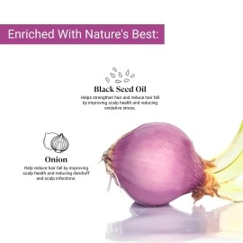 Lashika Onyn Hair Oil with Onion Seed Oil, Black Seed Oil, Coconut Oil, Olive Oil and Argan Oil - Helps to Replenishes, Strengthens, and Repair Hair (200 ml)