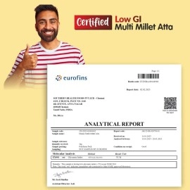 Manna Multigrain Atta/Multi Millet Atta 4Kgs | Certified Low GI Wheat Flour with 25% Millets | High Protein & Fibre | Diabetic Friendly | For Weight Loss