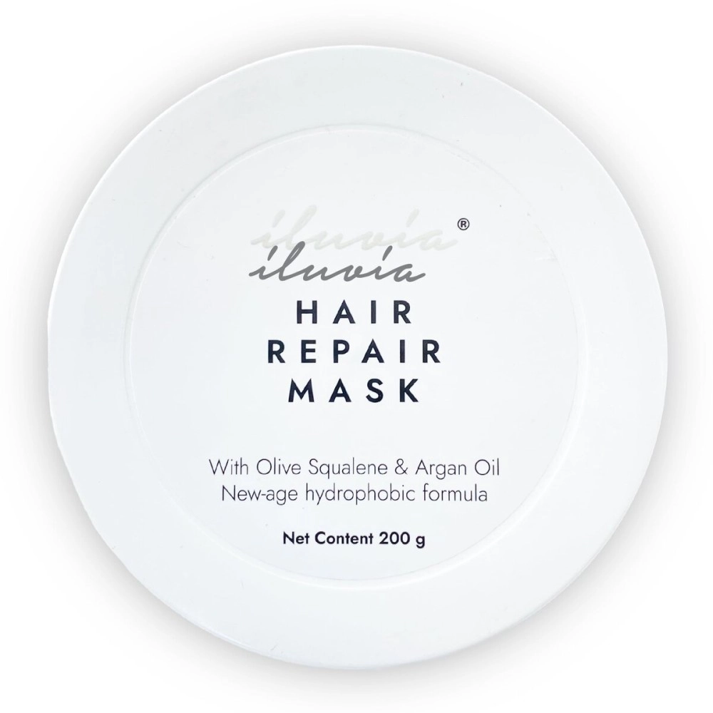 iluvia Hydrophobic Hair Repair Mask (Humidity-Resistant, Anti-Frizz Hair Mask, Restores The Hairs Moisture Balance, Repairs Dry, Brittle, Chemically Treated Hair, 200 Gram - Fresh