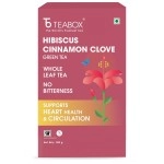 Teabox Hibiscus Cinnamon Clove Green Tea 100 grams Loose Tea | A Unique Herbal & Spice Infusion | Natural Hibiscus, Cinnamon & Clove