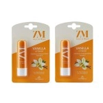 ZM Zayn & Myza Vanilla Lip Balm - SPF Protection With Almond Oil & Vitamin E, Goodness of Jojoba Oil, Moisturizes and Repairs Dry Lips - PABA-free, 100% Vegetarian, 4.5 g (Pack of 2)
