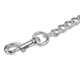 RvPaws Dog Metal Chain Leash Silver Heavy Weight, Dogs Leash Chain, Heavy Duty Dog Chain with Heavy Hook (L - 60 Inch) for Puppy and Dogs (Medium)