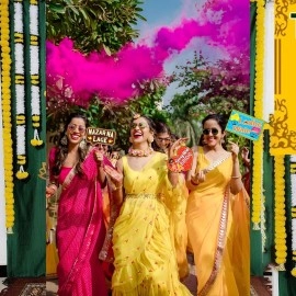 Wobbox Mehandi Props for Bride, Mehendi Ceremony Props, Mehandi Decoration Items for Marriage-FP1422