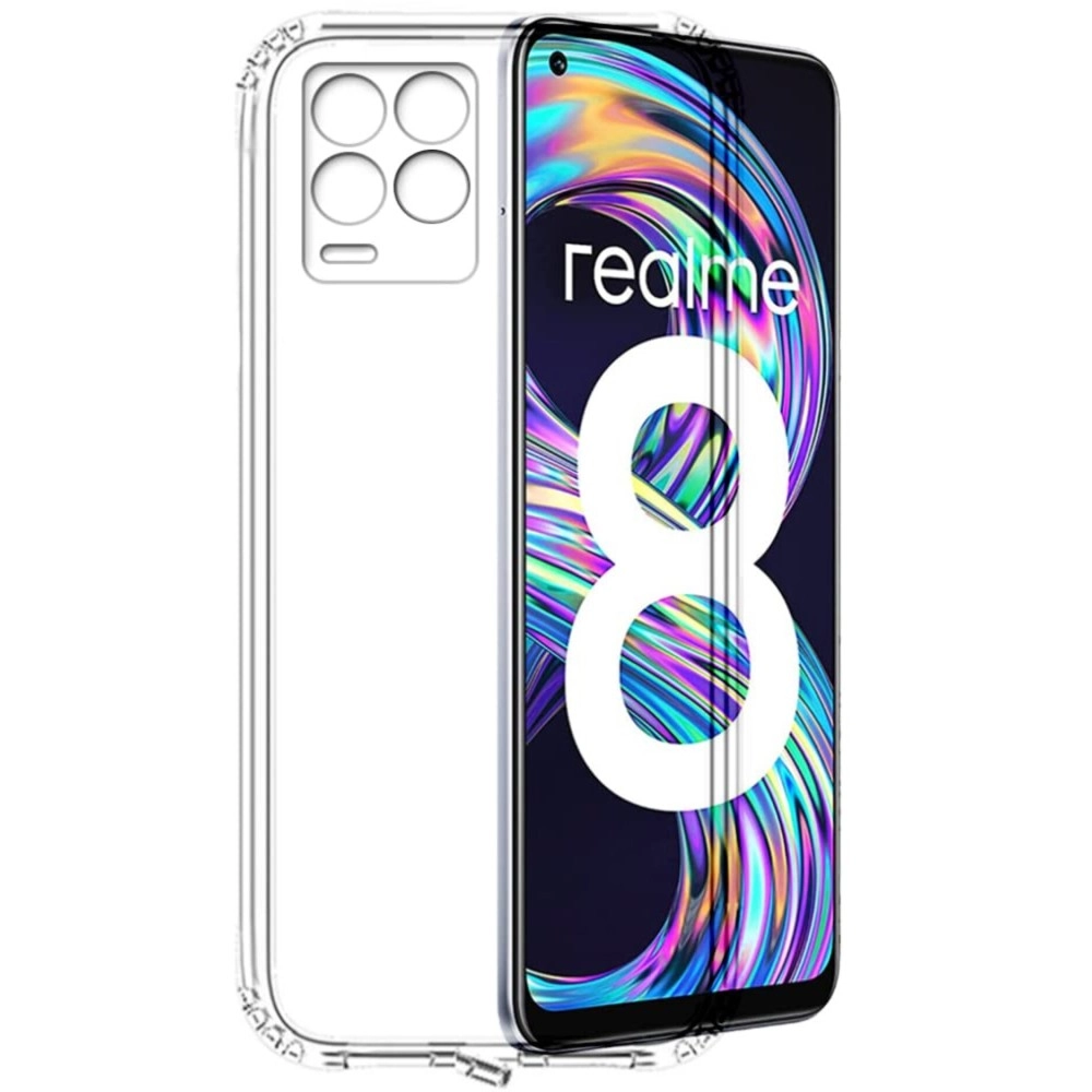 Tough Lee Basic Case for Realme 8 4G (Thermoplastic Polyurethane_Clear)
