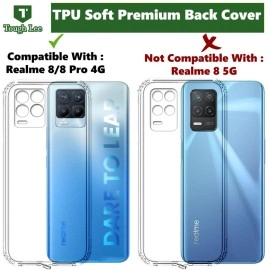 Tough Lee Basic Case for Realme 8 4G (Thermoplastic Polyurethane_Clear)