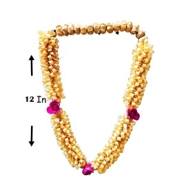 RDK SON\'S Sandalwood Haar Sandalwood Mala for Photo Frame !! Chandan Scented Wooden Haar/Mala, Garland for Mala for Photo (12 Inch)