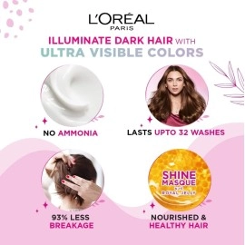 LOral Paris L\'Oreal Casting Creme Gloss Ultra Visible Hair Color, With No Ammonia, Caramel Brown 634, 100g + 60ml