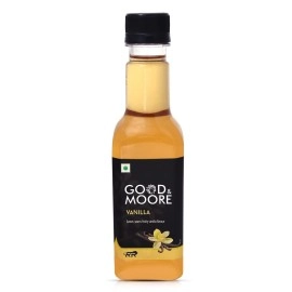 GOOD&MOORE Vanilla Syrup | For Coffee, Milkshake, Frappe, Cold-Coffee, Pancakes, Beverages And More | Concentrated Syrup | Ready To Mix | Mixer | Premium Syrup | 250ml