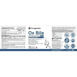 Trexgenics BILE EXTRACT 45% CHOLIC ACID Bile Synthesis Support (100 Capsules) (Pack of 1)
