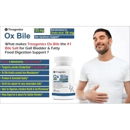 Trexgenics BILE EXTRACT 45% CHOLIC ACID Bile Synthesis Support (100 Capsules) (Pack of 1)