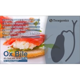 Trexgenics BILE EXTRACT 45% CHOLIC ACID Bile Synthesis Support (100 Capsules) (Pack of 1)