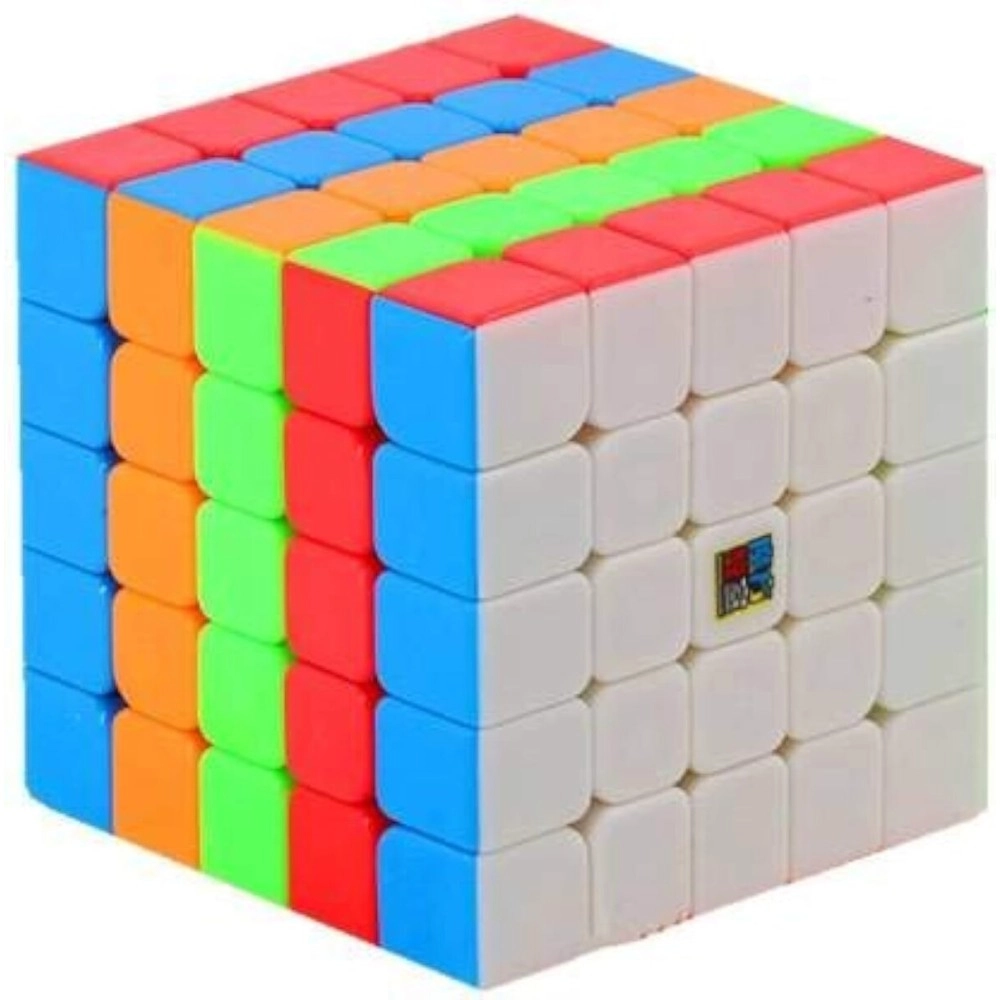 Kiditos MoYu Meilong Cubing Classroom 5X5 Cube Stickerless Speed Cube Magic Cube Puzzle (Solve Method Included), 60mm Size