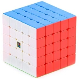 Kiditos MoYu Meilong Cubing Classroom 5X5 Cube Stickerless Speed Cube Magic Cube Puzzle (Solve Method Included), 60mm Size