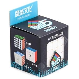 Kiditos MoYu Meilong Cubing Classroom 5X5 Cube Stickerless Speed Cube Magic Cube Puzzle (Solve Method Included), 60mm Size