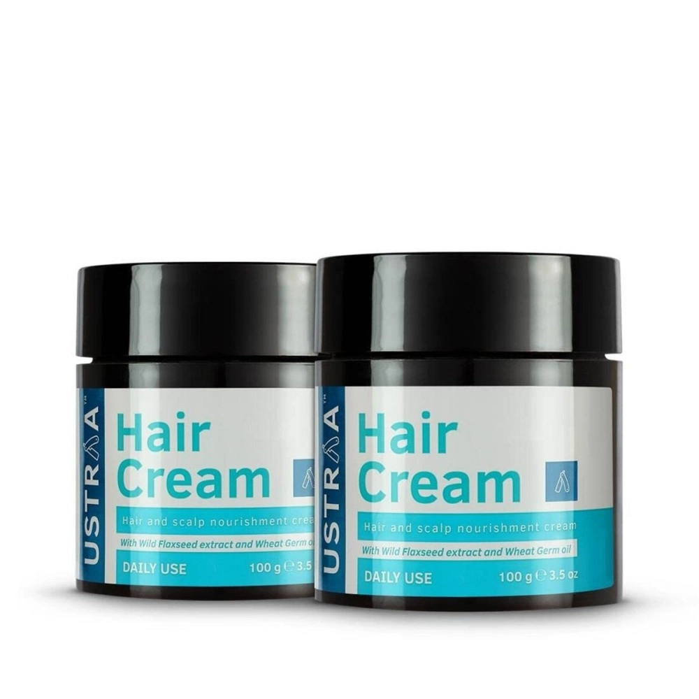 Ustraa Hair Cream for Men - For Daily Use - (Set of 2) Style & nourishment - Non-sticky, Non-oily - Sulphate & Paraben FREE