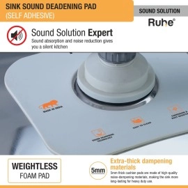 Ruhe Sound Deadening Foam Pads for Kitchen Sinks | Lightweight Sound Absorbing Pads | Foam Pads with Strong Adhesive | Pack of 2