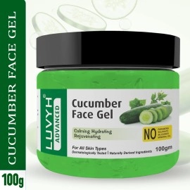 Luvyh Cucumber Face Gel Skin Mustiorizer 100 g, Skin Hydrating Soothing Light Weight Formula, Helps Reduce Redness, Puffiness & Blemishes