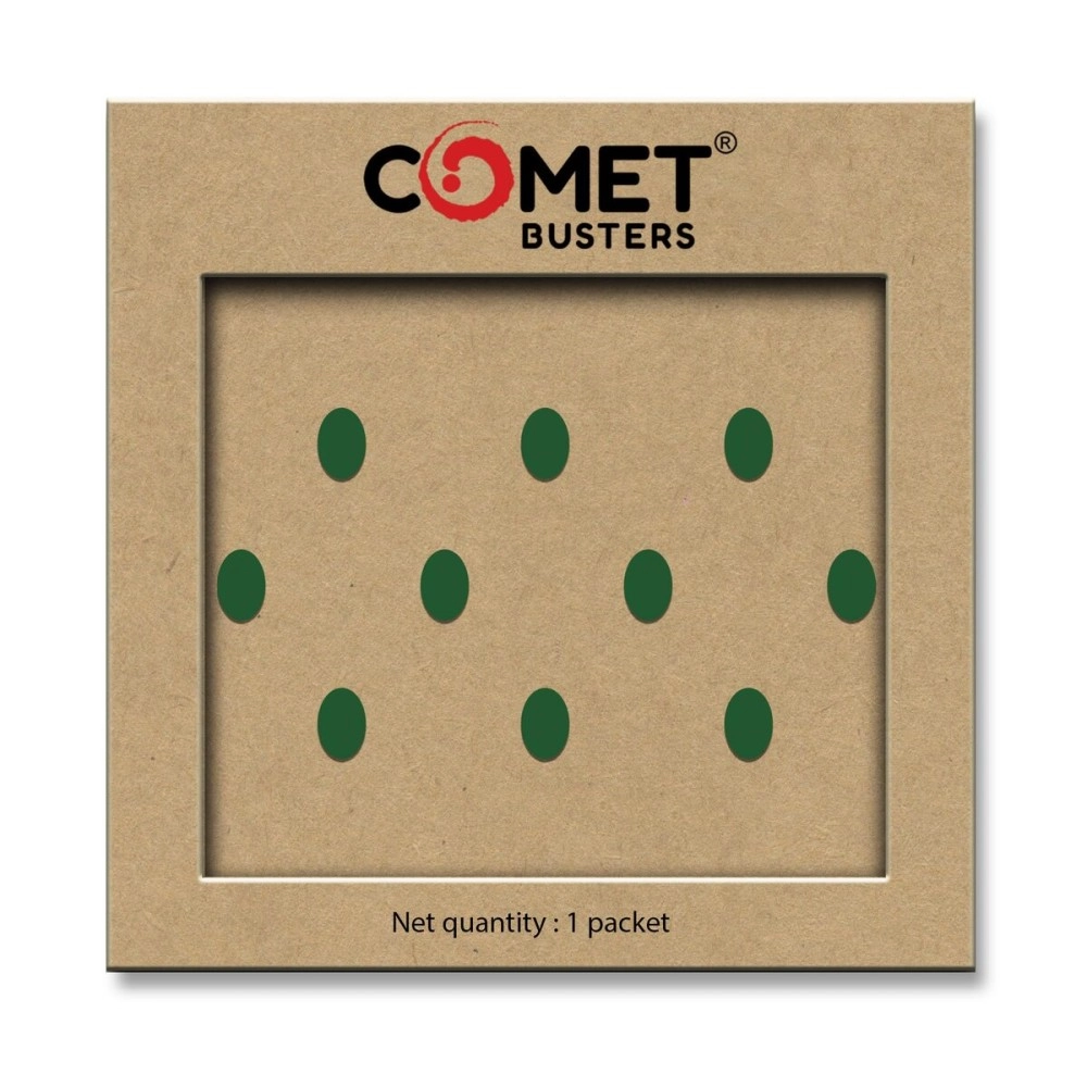 Comet Busters Dark Green Basic Oval Bindis (10mm) (BIN1281)