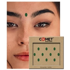 Comet Busters Dark Green Basic Oval Bindis (10mm) (BIN1281)