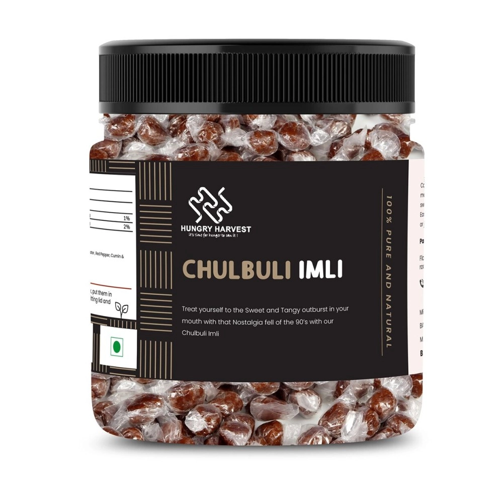 Hungry Harvest Imli Candy Khatti Meethi Imly, Chulbuli Emli 300 gms Tamarind Twist Candy [Jar Pack] Pack of 1 of 300 Grams)