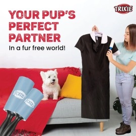 Trixie: - Lint Roller, Fast Removal of Animals Hairs and Fluff from Adhesive Tape | Instant and Easy Way to Get rid of Pet Hair | Suitable for Cleaning Upholstery, Textiles - 60 Sheets Per Roll