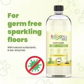 Koparo Natural Disinfectant Floor Cleaner Liquid | 1000ml | Lime & Lemongrass | Tile & Marble Cleaner | Eco-friendly & Non-Toxic | Skin Safe, Baby Safe & Pet Friendly