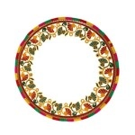 Bhavyam Kanku Pagla Cloth Rumal for Baby Women Bridle - Traditional Kutchi Hand Work Embroidered Footprint Rumal for Welcome New Born Baby Bride (1pcs/Round)