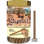 Parag Fragrances Sandalwood Dhoop Sticks / Chandan Dhoop Batti Grade-1 Jar (Pack of 1 x 200Gm) Long Lasting Perfume for 24 Hours Home Fragrance / Meditation / Dhoop for Pooja / Free Dhoop Holder