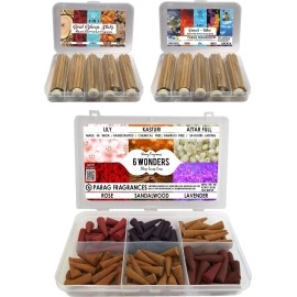 Parag Fragrances Sandalwood Dhoop Sticks / Chandan Dhoop Batti Grade-1 Jar (Pack of 1 x 200Gm) Long Lasting Perfume for 24 Hours Home Fragrance / Meditation / Dhoop for Pooja / Free Dhoop Holder