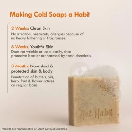 Nat Habit Exfoliating Orange Butter Bath Soap With Ayurvedic Cold Processed For Brightening, Scar Reduction, Exfoliation,Tan Removal (Pack of 2 x 125gm)